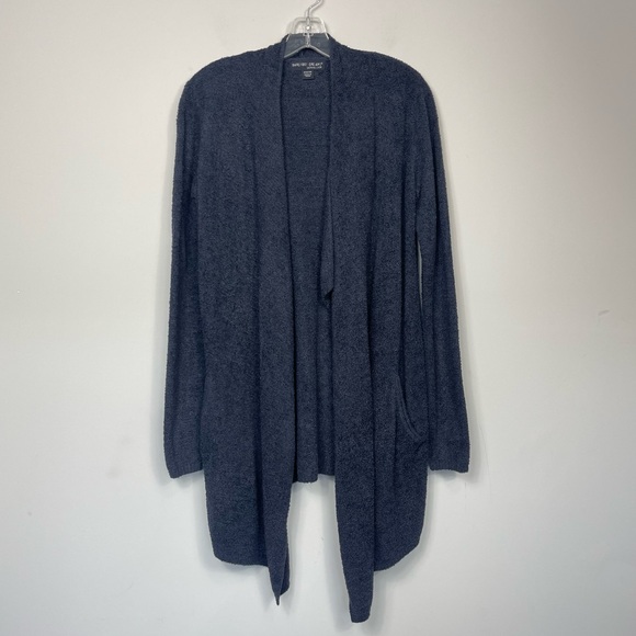 Barefoot Dreams CozyChic Lite Island Wrap Open Front Cardigan Sweater Blue 903 - Picture 6 of 15